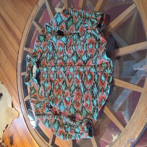 Women's outback fleece Aztec button up.